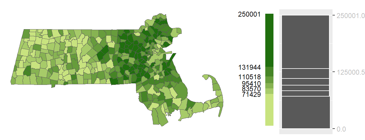 Example of a quantile map.