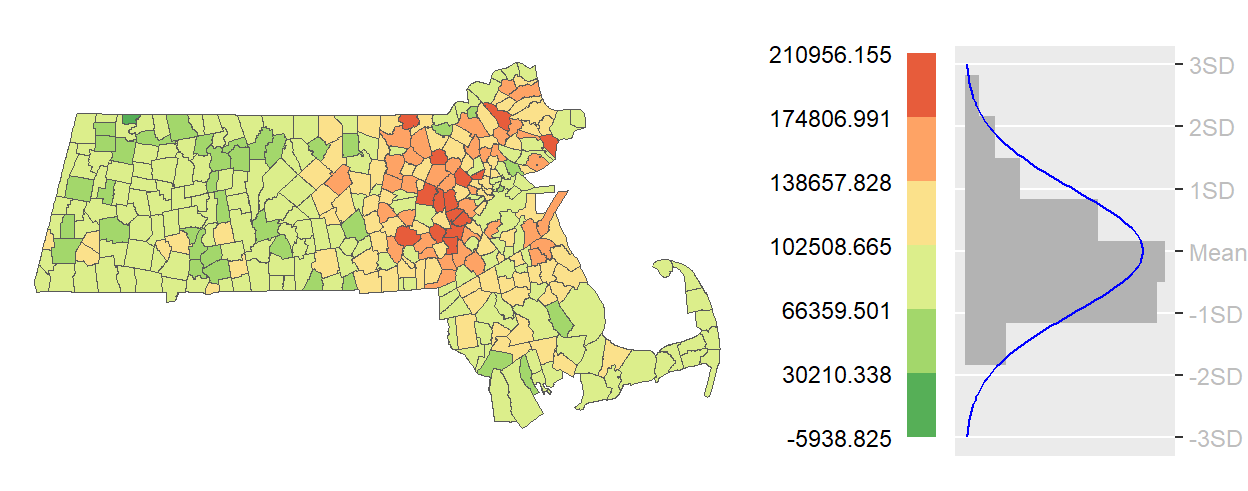 Example of a standard deviation map.