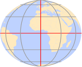 The earth can be mathematically modeled as a simple sphere (left) or an ellipsoid (right).